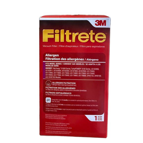 40130050 Hoover Fold Away Turbo Power 3100 HEPA Pleated filter, Upright (2PK) - Picture 2 of 2